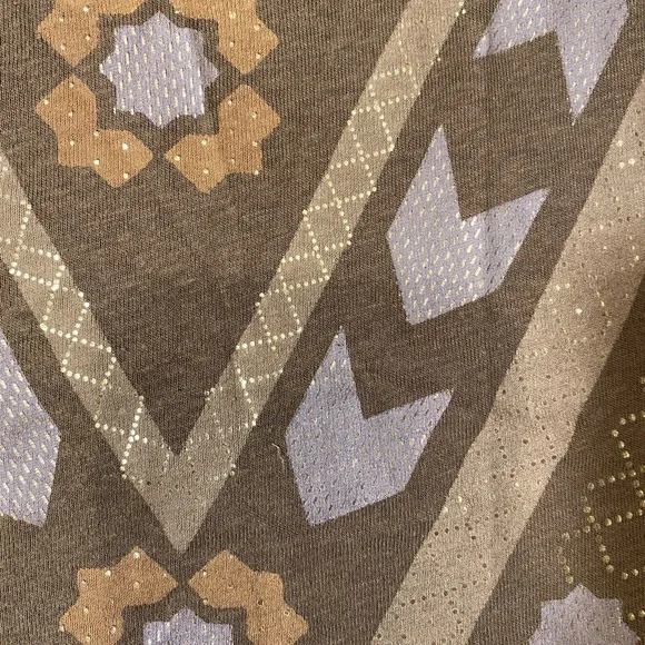 American Eagle Outfitters Women’s Tank Top Large Brown Aztec Geometric Print - Picture 3 of 10